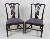 Lot 106 - A set of six 19th century mahogany Chippendale...