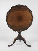 Lot 112 - A George III and later mahogany tilt-top...