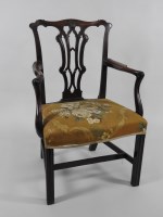 Lot 113 - A George III mahogany elbow chair in the...