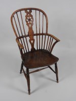 Lot 127 - A mid 19th century elm and fruit wood high...