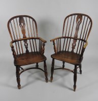 Lot 129 - A matched pair of 19th century ash and elm...