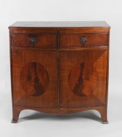 Lot 142 - A Regency Mahogany bowfront side cabinet on...