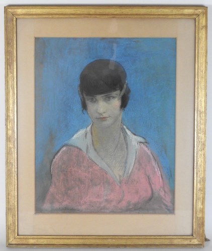 Lot 155 - Edgar Chahine (1874-1947) Portrait of 'Nana',...