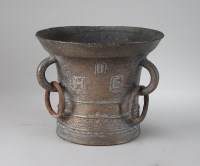 Lot 232 - A cast bronze mortar, probably English 17th...