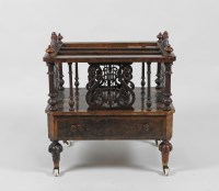 Lot 243 - A mid Victorian figured walnut three division...