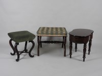 Lot 250 - A George IV mahogany X frame dressing stool, a...