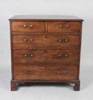 Lot 262 - A George III mahogany chest of two short over...