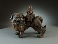Lot 10 - A Chinese Yixing stoneware figural censer,...