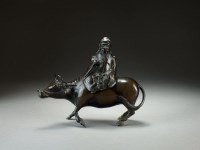 Lot 35 - A Chinese bronze figural incense burner, Qing...