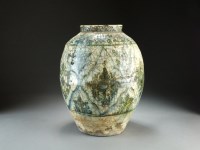 Lot 87 - A Persian painted vase, possibly Qajar, of...