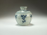 Lot 108 - A Chinese blue and white water pot, Ming, of...