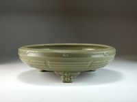 Lot 141 - A Chinese Longquan celadon censer, Ming...