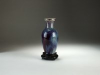 Lot 148 - A Chinese soft paste flambe vase, Qing, of...