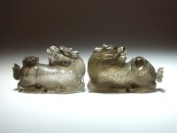 Lot 179 - A pair of Chinese rock crystal snuff bottles,...