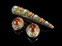 Lot 197 - A pair of Chinese silver gilt filigree, enamel...