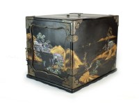 Lot 203 - A Chinese inlaid lacquer table cabinet, late...
