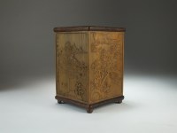 Lot 208 - A Chinese carved bamboo brush pot, bitong, of...