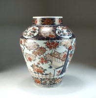 Lot 236 - A Japanese Imari porcelain vase, Meiji era, of...