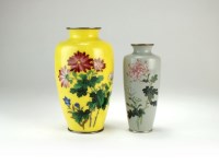 Lot 257 - Two Japanese cloisonne vases, Taisho era, the...