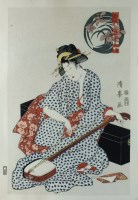 Lot 272 - Torii Kiyomine (1787-1868), a woodblock print,...