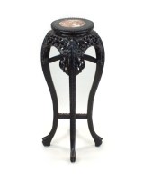 Lot 286 - A Chinese zitan hardwood and pink-veined...