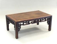 Lot 292 - Two Chinese rosewood low occasional tables,...