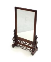 Lot 293 - A Chinese rosewood dressing table mirror, late...