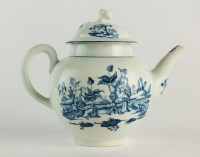 Lot 13 - A Worcester blue and white teapot and cover,...