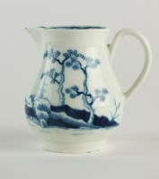 Lot 19 - A Worcester blue and white jug painted in the '...