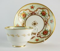 Lot 32 - A Swansea teacup and saucer, circa 1815-20,...