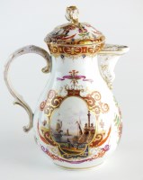 Lot 48 - A Meissen outside-decorated hot water jug and...