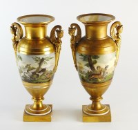 Lot 68 - A pair of Paris vases, late 19th century, of...