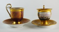 Lot 69 - A KPM Berlin porcelain cabinet cup and saucer,...