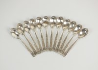 Lot 73 - A set of twelve Tiffany & Co sterling silver...