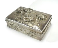 Lot 94 - A Chinese silver cigarette box, circa 1900,...