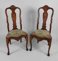 Lot 115 - A pair of 19th century Dutch walnut and...