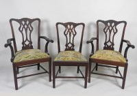 Lot 121 - A set of twelve mahogany Chippendale style...