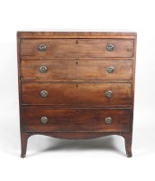 Lot 128 - A Regency mahogany chest of four long...