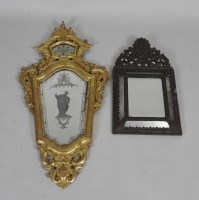 Lot 136 - A 19th century Venetian gilt wood wall mirror...