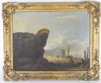 Lot 150 - English school, 19th century Beach scene with...