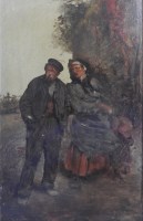 Lot 158 - Gabriel Guerrin (1869-1916) Peasant couple,...