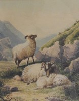 Lot 164 - F.L.Griggs (Early 20th century) Sheep on a...