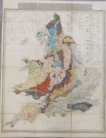 Lot 211 - GEOLOGICAL MAP OF ENGLAND AND WALES. J Gardner,...