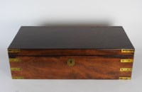 Lot 246 - A mid 19th century teak campaign style lap...