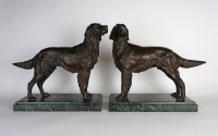 Lot 262 - Two mid-brown patinated bronze sculptures of...