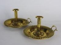 Lot 270 - a pair of 19th century pressed brass and push...