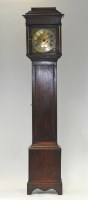 Lot 274 - An 18th century oak eight day longcase clock...