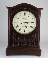 Lot 307 - A twin fusee mahogany bracket clock, the 7.5...