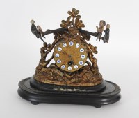 Lot 316 - A late 19th century French spelter timepiece...