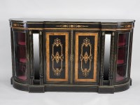 Lot 320 - A Victorian Aesthetic ebonised credenza, the...